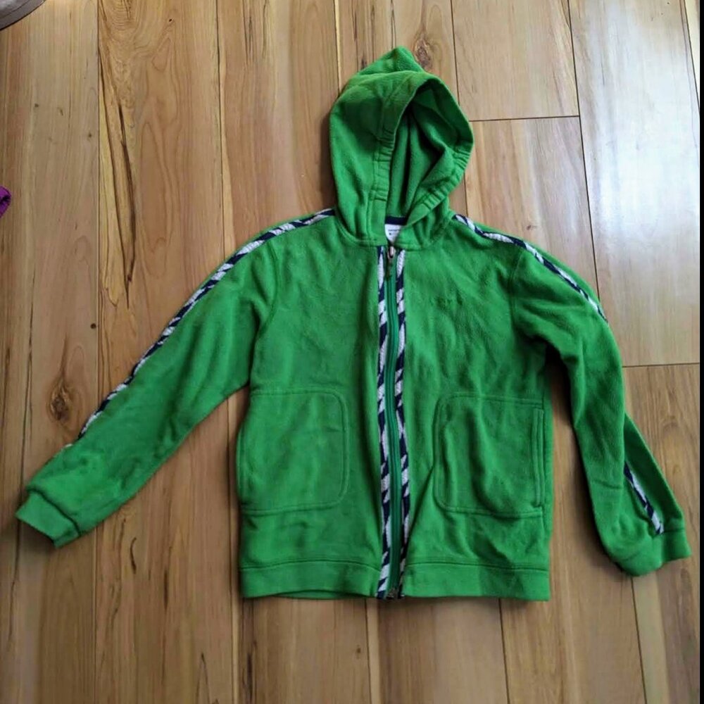 Patagonia Micro D Cardigan Hooded Full Zip Jacket Green Baby Toddler 5T